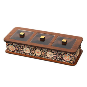 Decoratieve houten thee-organizer doos – model 7012