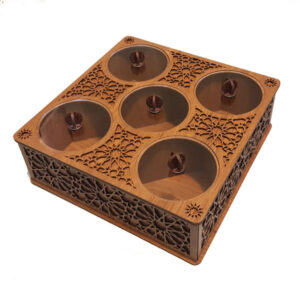 Minimalistische houten thee-kist organizer – model ES20