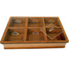 Handgemaakte houten thee-organizer – kistontwerp 613