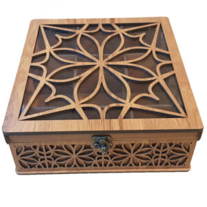 Decoratieve houten theedoos met Perzisch ontwerp – model CH24