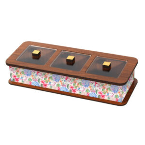 Moderne thee-opbergdoos met kistcompartimenten – model 7031