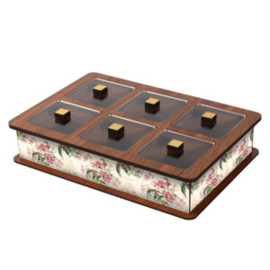 Houten kist-thee-organizer – model 6055