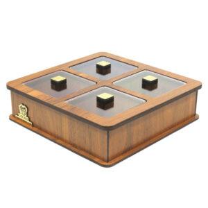 Compacte houten theezakjes-organizer – kistontwerp LB18