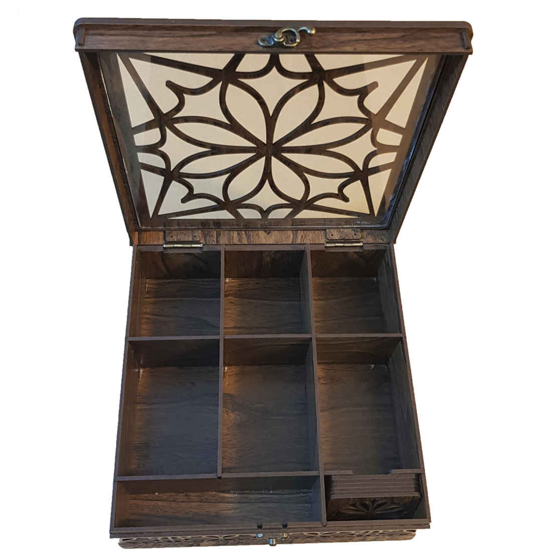 Decoratieve houten theedoos met Perzisch ontwerp – model CH24