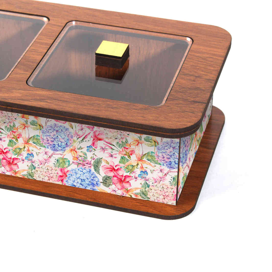 Moderne thee-opbergdoos met kistcompartimenten – model 7031