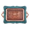 Handgemaakt Perzisch Koperen Thee- & Koffieservies – Turquoise Inleg