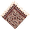 Perzisch Tafelkleed Kalamkari - Handgemaakte Blokdruk Isfahan - Bloemen Crème G359