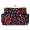 Geborduurde clutch handtas met paisleypatroon