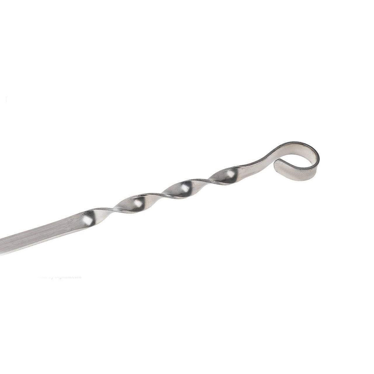 Platte & Gedraaide Stalen Spiesen 60 cm – Set van 6