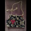 Geborduurde clutch handtas met bloemmotief – Tabasom