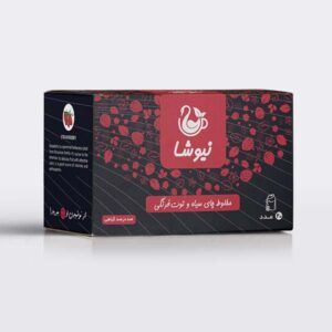 Newsha zwarte thee met aardbeiensmaak 70 g (10x)