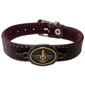 Perzische leren armband voor mannen en vrouwen – Faravahar symbool