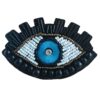 Vrouwelijke kralenbroche – blauw oog ontwerp