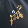 Boze-oog veiligheidsspeld broche – klassiek beschermend amulet