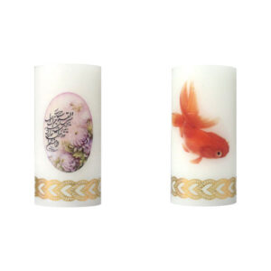 Nowruz-kaars Artistieke Kalligrafie – Elegant Wit