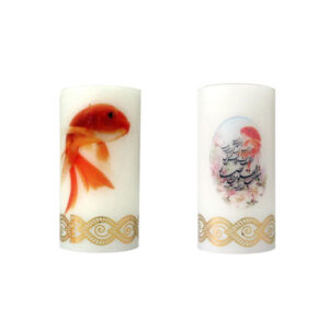 Nowruz-kaars Set – Kalligrafie & Vispatroon