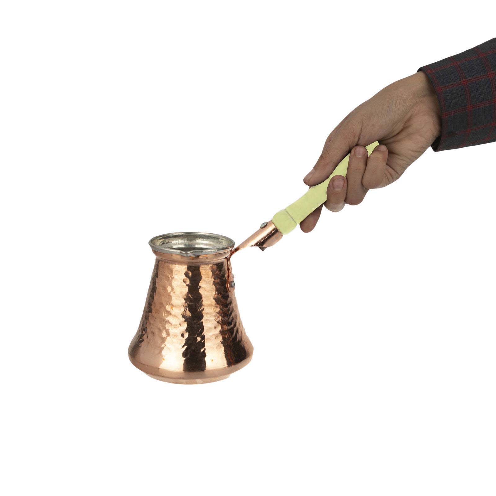 Koperen Cezve Maker – Gehamerde Traditionele Turkse Koffiepot, SF6 Model