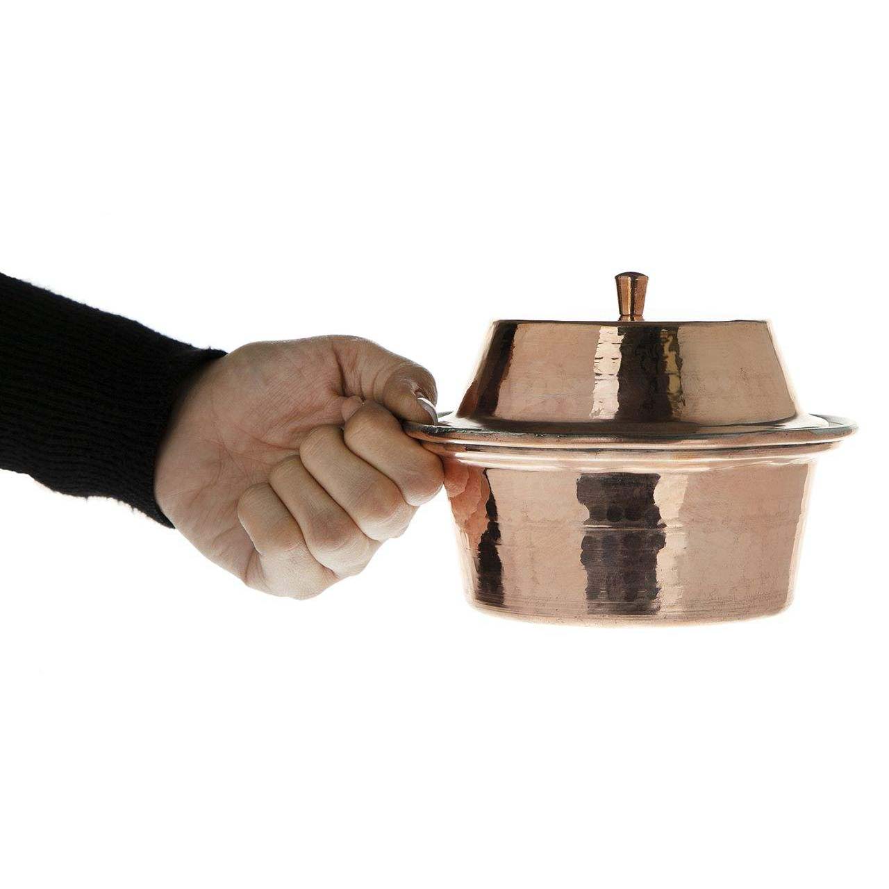 Iraanse Koperen Kookpan – Traditioneel gehamerd design, model W542