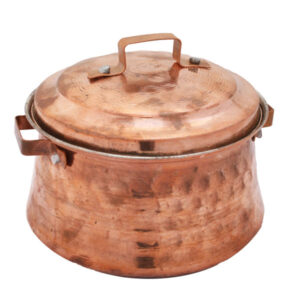 Iraanse Koperen Kookpan – Traditioneel gehamerd design, model D265