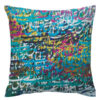 Perzische kalligrafie fluwelen kussenslopen blauw (set van 2)