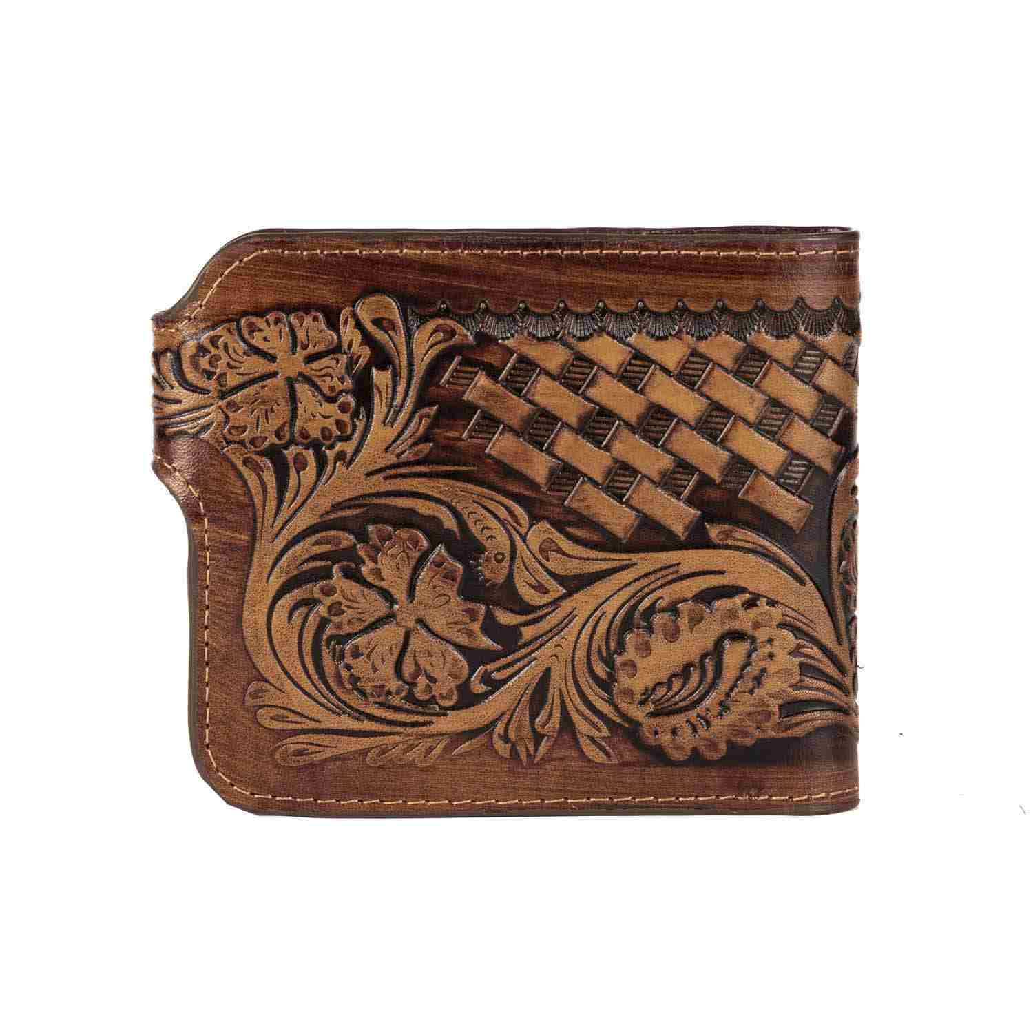 Perzische leren billfold-portemonnee voor mannen met Anil-ontwerp
