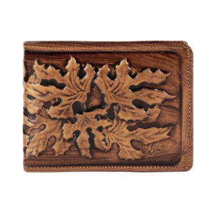 Perzische leren billfold-portemonnee voor mannen met Afra-ontwerp