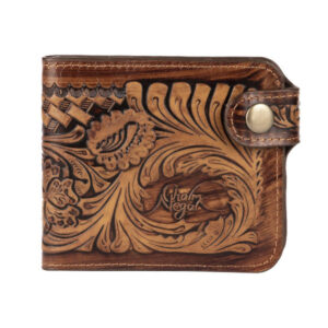 Perzische leren billfold-portemonnee voor mannen met Anil-ontwerp
