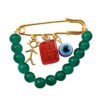 Boze-oog veiligheidsspeld broche met ketting – beschermingsamulet