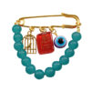 Boze-oog veiligheidsspeld broche met ketting – beschermingsamulet