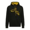 Perzische Hoodie Zakhme Eshgh — Zwart Katoen — Artistiek Perzisch Design
