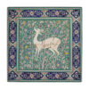 Decoratieve Perzische ingelijste keramische tegel – gazelle