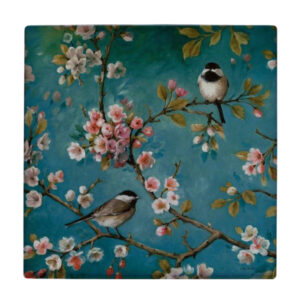 Decoratieve Perzische ingelijste keramische tegel – lente wk311