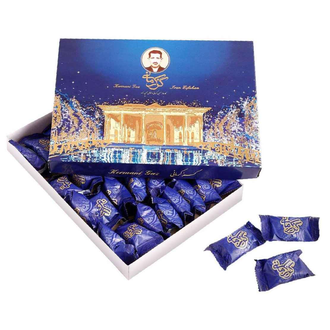 Kermani VIP Gaz – 42% pistache, traditionele Iraanse nougat met rozenwater