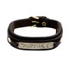 Islamitische leren armband met zilverkleurig accent Wa In Yakad vers