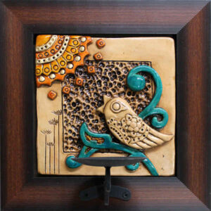 Decoratieve Perzische keramische kunst – model Vogel