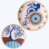 Handbeschilderd decoratief aardewerken bord – oog