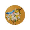 Handbeschilderd decoratief aardewerken bord – vogel