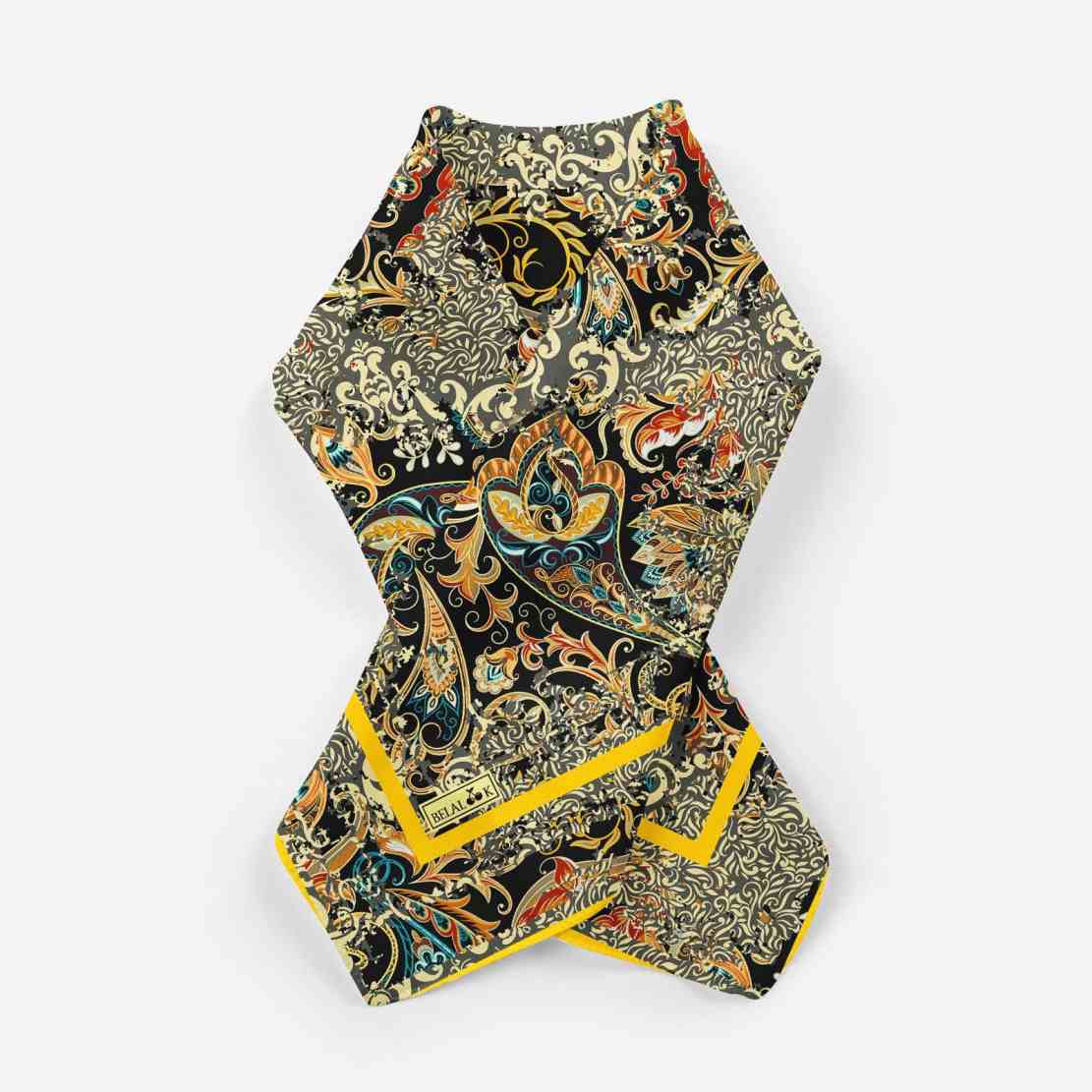 Zomersjaal voor vrouwen – Geel Paisley Ontwerp