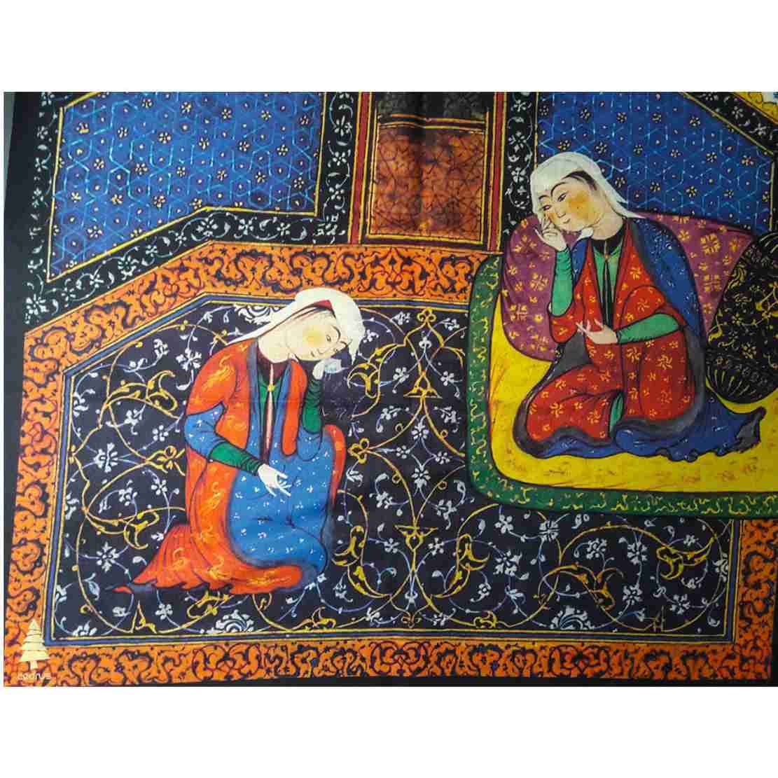 Perzisch bedrukte sjaal voor vrouwen artistiek model Shahnameh