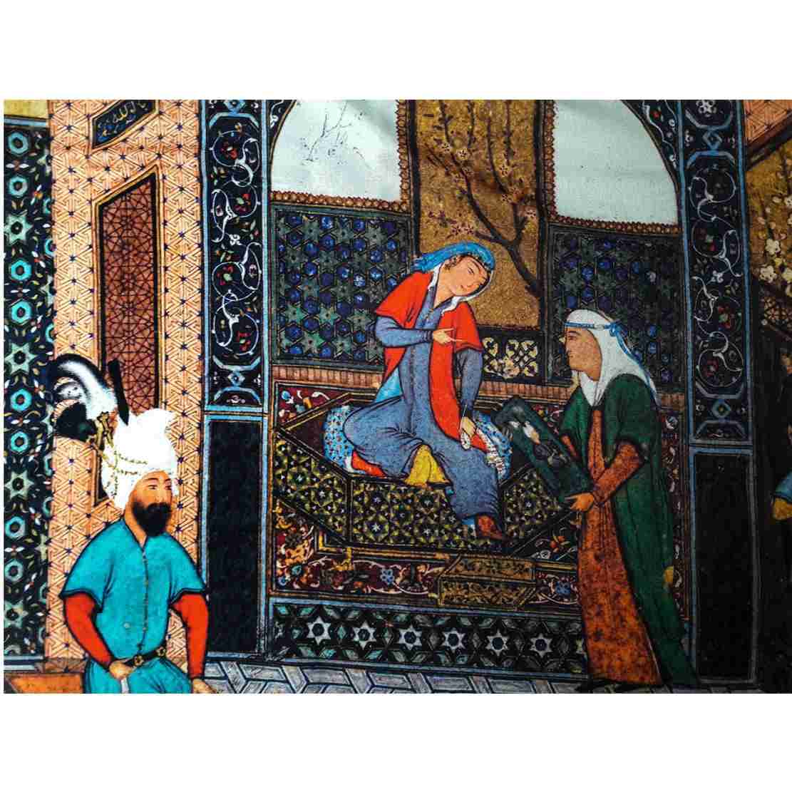 Perzisch bedrukte sjaal voor vrouwen artistiek Shahnameh Eskandar