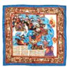 Perzische zijden sjaal voor vrouwen – luxe en levendige Shahnameh-print, zomerstijl
