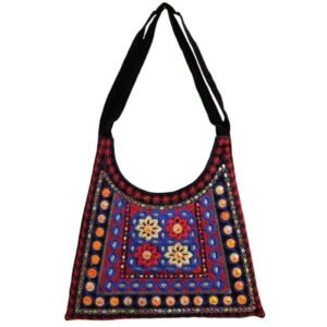 Etnische suède boho schoudertas – patroon Z16