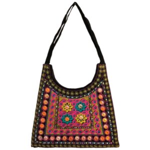 Etnische suède boho schoudertas – KF ontwerp