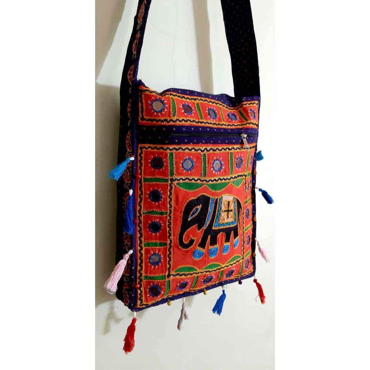 Etnische geborduurde crossbodytas – Baluchi ontwerp A48