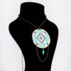 Traditionele Perzische geborduurde ketting met Balochi Blue Sky ontwerp