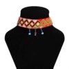 Traditionele Perzische geborduurde ketting met Balochi rood ontwerp