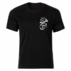 Perzische stijl zwart T-shirt model Hich 15 — eigentijdse Perzische kalligrafie, uniek schriftmotief