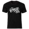 Perzische stijl zwart T-shirt model Poem 209 — handgemaakt Perzisch kalligrafiepatroon