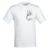 Perzisch katoenen wit T-shirt model Poem Sh20 — verfijnde Perzische kalligrafie, artistiek gedichtschrift