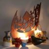 Perzisch ornament houten tafelkaarsenhouder standaard Tomara
